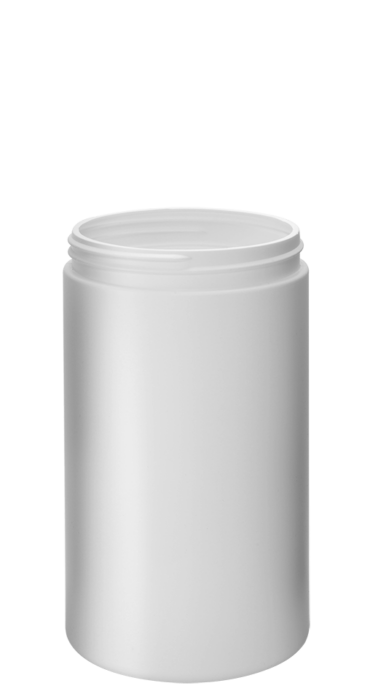 Pot cylindrique 1250ml 100CT HDPE blanc